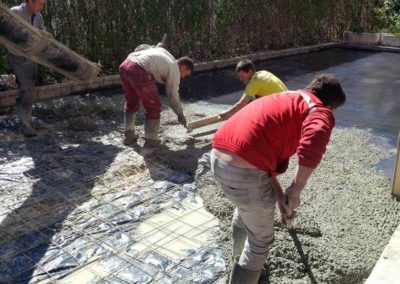 Hormigon fratasado de construcciones cantó